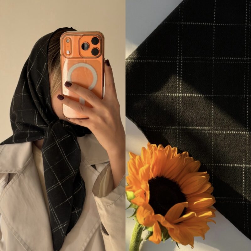 مدیوم اسکارف پشمی قد ۹۰