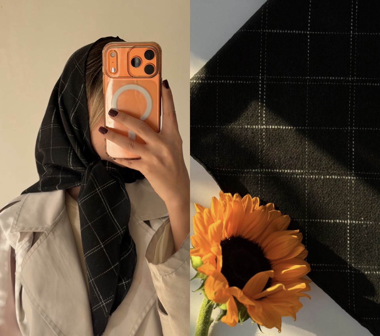 مدیوم اسکارف پشمی قد ۹۰