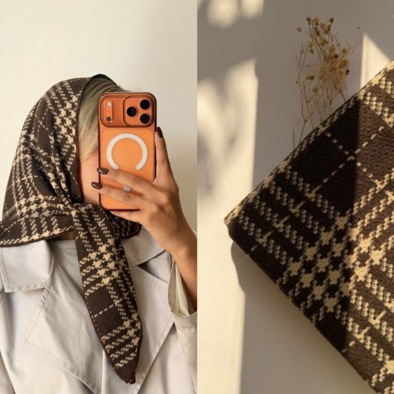 مدیوم اسکارف پشمی قد ۹۰